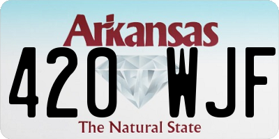 AR license plate 420WJF