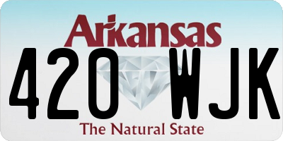 AR license plate 420WJK
