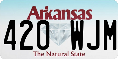 AR license plate 420WJM