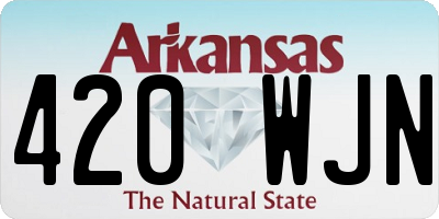 AR license plate 420WJN