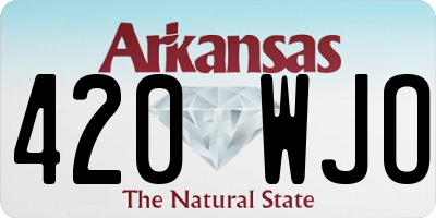 AR license plate 420WJO