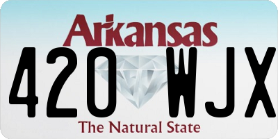 AR license plate 420WJX