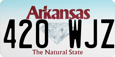AR license plate 420WJZ