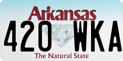 AR license plate 420WKA