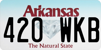 AR license plate 420WKB
