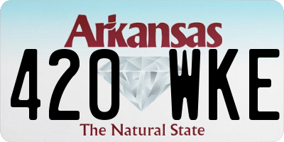AR license plate 420WKE