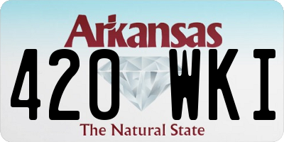 AR license plate 420WKI