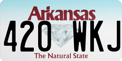 AR license plate 420WKJ