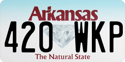 AR license plate 420WKP
