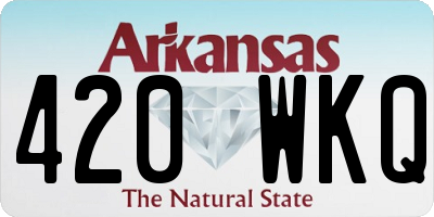 AR license plate 420WKQ