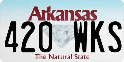 AR license plate 420WKS