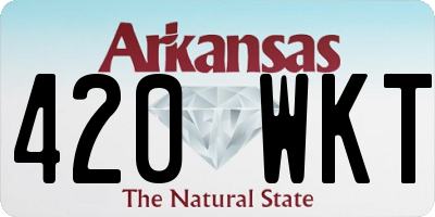 AR license plate 420WKT