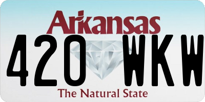AR license plate 420WKW