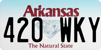 AR license plate 420WKY