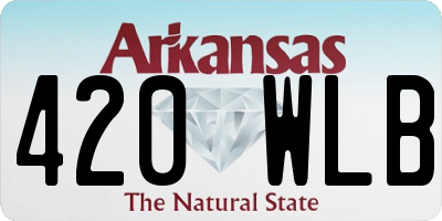 AR license plate 420WLB