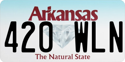 AR license plate 420WLN