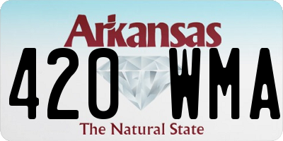 AR license plate 420WMA