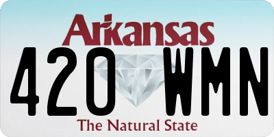 AR license plate 420WMN