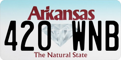AR license plate 420WNB