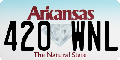 AR license plate 420WNL