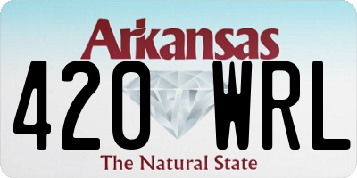 AR license plate 420WRL