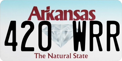 AR license plate 420WRR