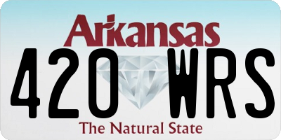 AR license plate 420WRS
