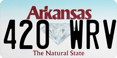AR license plate 420WRV