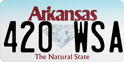 AR license plate 420WSA