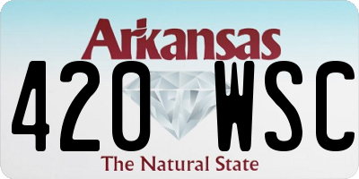 AR license plate 420WSC