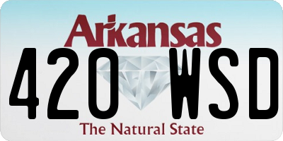AR license plate 420WSD