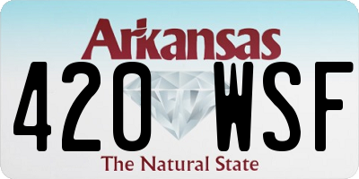 AR license plate 420WSF