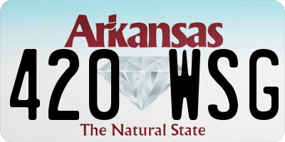 AR license plate 420WSG