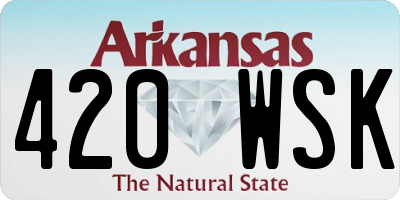 AR license plate 420WSK