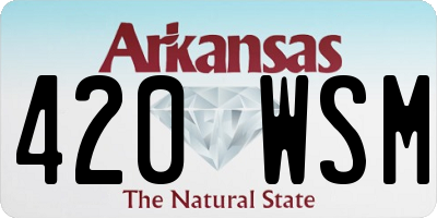 AR license plate 420WSM