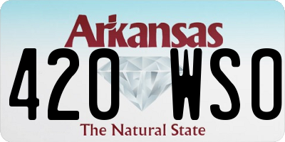 AR license plate 420WSO