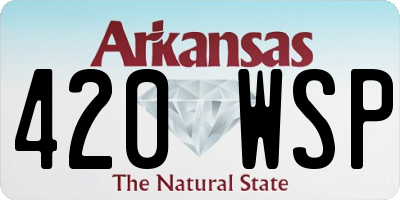 AR license plate 420WSP
