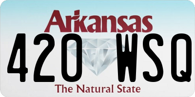 AR license plate 420WSQ