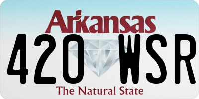 AR license plate 420WSR