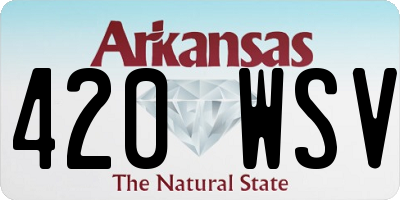 AR license plate 420WSV