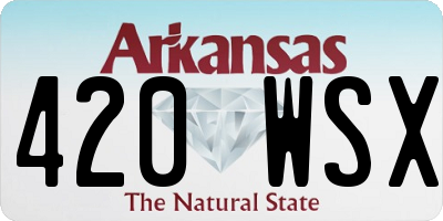AR license plate 420WSX