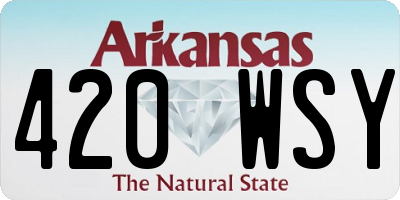 AR license plate 420WSY