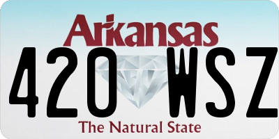 AR license plate 420WSZ