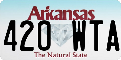 AR license plate 420WTA