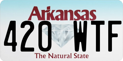 AR license plate 420WTF