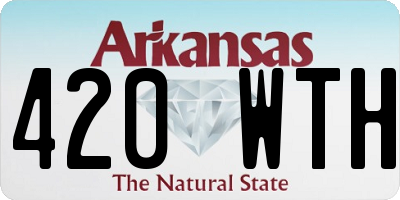 AR license plate 420WTH