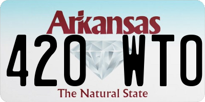 AR license plate 420WTO