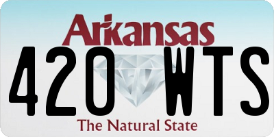 AR license plate 420WTS