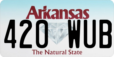 AR license plate 420WUB
