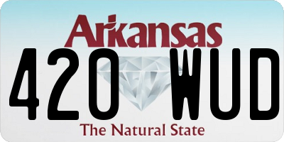 AR license plate 420WUD
